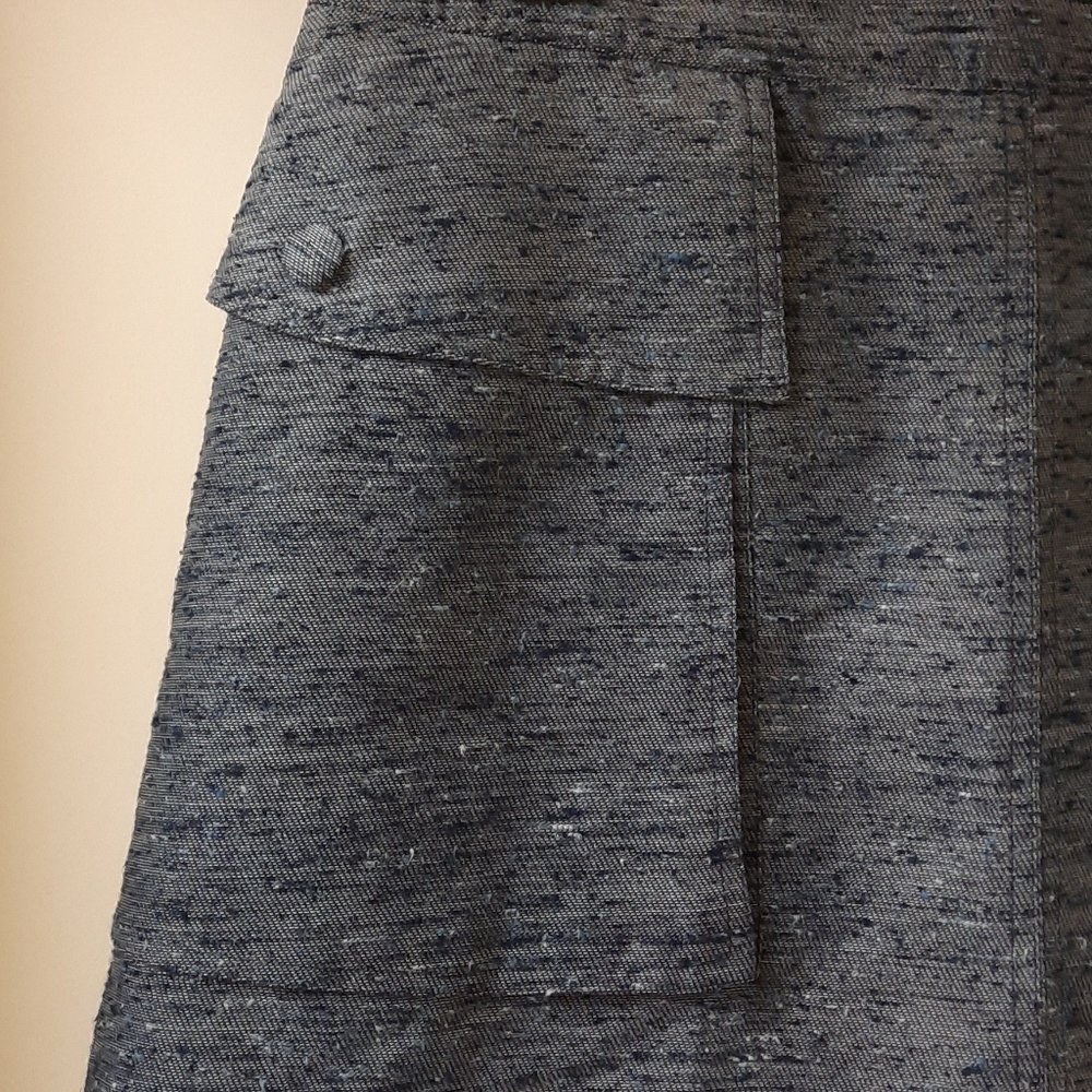 Stella McCartney Vintage Textured Navy Mini Skirt - Picture 3 of 10